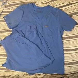 Figs Jogger Scrub Set-Ceil Blue